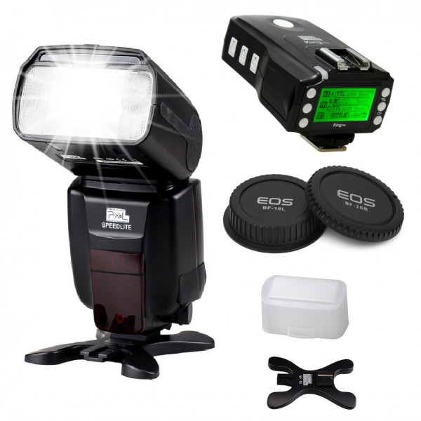 Pixel x800 C Pro Flash Speedlite Kit für Canon DSLR - [1 * x800 C Pro ETTL Blitz Speedlite] + [1 * King Pro Blitzauslöser Transceiver (Drahtlos] + [1 * Canon Objektivrückdeckel] und Zubehör-39